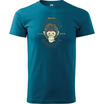 Pánské tričko Gangster Brooklyn Authority - Klasické pánské triko vyšší gramáže - XS ( Petrolejová )