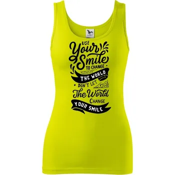 Dámské tričko Your smile to change the world - Dámské tílko - L ( Limetková )