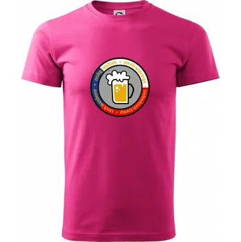 Pánské tričko Český čundrák - logo (lulu_art) - Klasické pánské triko vyšší gramáže - S ( Purpurová )