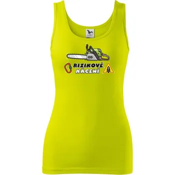 Rizikové kácení - Dámské tílko - M ( Limetková )