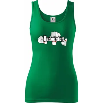 Dámské tričko Badminton - tři košíky - Dámské tílko - XL ( Středně zelená )