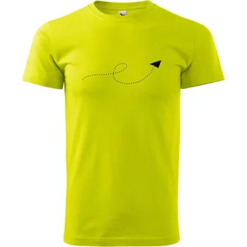 Vlaštovka - Klasické pánské triko vyšší gramáže - M ( Limetková )