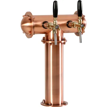 Příslušenství pro výčepní zařízení Varia-Plus Výčepní stojan T2 měděný komplet kohouty pákové medailony LED čelní přímé dochlazení kohoutů