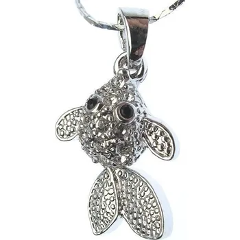 Náhrdelník Náhrdelník RYBIČKA Swarovski Rhodium