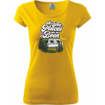 Dámské tričko Oh the places - Dámské triko Pure - XS ( Žlutá )