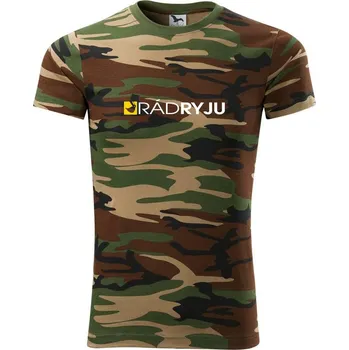 Pánské tričko Rád ryju lžíce - Army CAMOUFLAGE - S ( Hnědý maskáč )