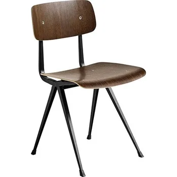 Jídelní židle Židle Hay Result Chair podnoží černé sedák+opěrka kouřová dubová dýha