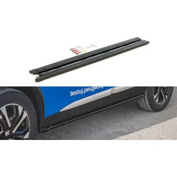 Auto-moto Prahové lišty Peugeot 2008 Mk2 černý lesklý plast