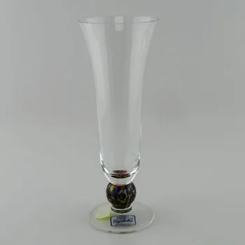 Váza Váza Rubín 200 mm (Skleněná vázička s barevnou nožkou)