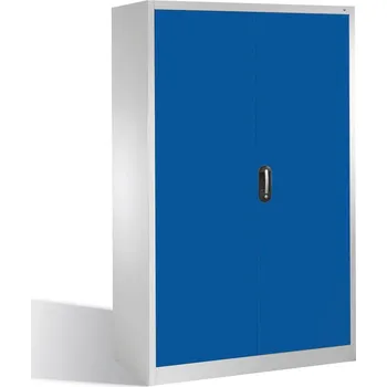 Skříňka na nářadí Dílenská skříň typ Cabo na nářadí a materiál, 4 police, Š 1200, H 600, V 1950 mm, šedo-modrá