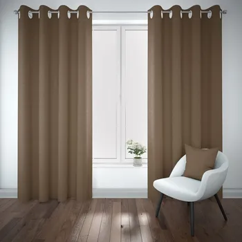 Závěs Home Elements Zatemňovací závěs tmavě kávový 245 x 140 cm