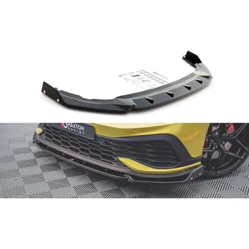 Karosérie Spojler pod nárazník lipa + Flaps V.1 Volkswagen Golf 8 GTI Clubsport černý lesklý plast