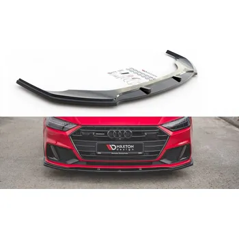 Nárazník Spojler pod přední nárazník lipa V.2 Audi A7 C8 S-Line černý lesklý plast