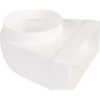 Ventishop UP-TVSP-204x60/125 pevný vertikální přechod na kruhové potrubí 125 mm