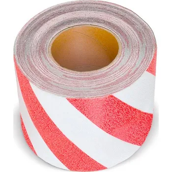 Lepicí páska M2 protiskluzová páska™, výstražná, červeno-bílá, role 150 mm x 18,3 m
