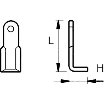 Pracovní nůž Nůž L 60x197 mm