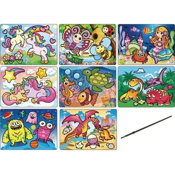 omalovánky Anděl Magické malování vodou se štětcem mix motivů 20x15 cm 6764