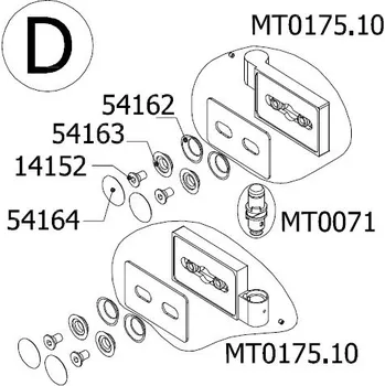 Fixační díl k pantu SLF1, PUR1 54163