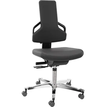 Pracovní židle Premium, koženková, hliníková křížová noha