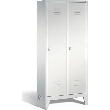 Šatní skříň Šatní skříň typ Cabo na nožičkách, 2 oddíly, š 810, v 1850, h 500 mm, šedá