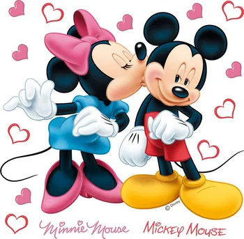 Samolepící dekorace AG Design DKS 1085 Disney Mickey a Minnie 30 x 30 cm