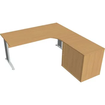 Kancelářský vozík HOBIS kancelářský stůl pracovní, sestava levá - CE 1800 60 HR L, buk + doprava zdarma