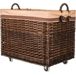 ČistéDřevo Proutěný koš na dřevo na…