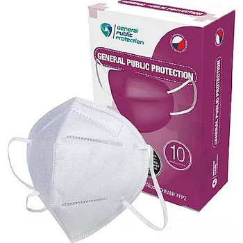 respirátor Respirátor s certifikací, FFP2, 10 ks v balení, BÍLÝ