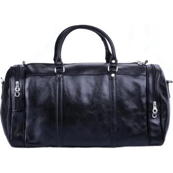 Cestovní taška Kožená cestovní taška 0429 černá, IL GIGLIO