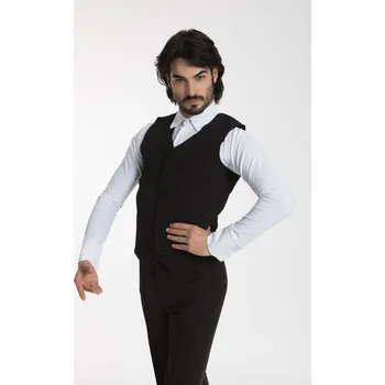 Pánská košile Intermezzo,Pánská taneční vesta 6286, černá S