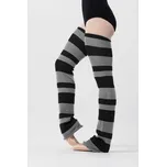 Intermezzo,Proužkované návleky 2103, černá/šedá jedna velikost