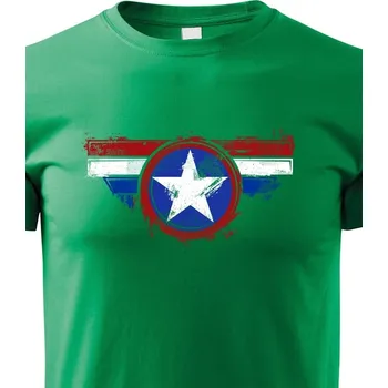 Chlapecké tričko Dětské tričko Kapitán Amerika, Barva Zelená, Velikost 122 cm/6 roků, Canvas Dětské tričko Bezvatriko.cz 0960 - 1x