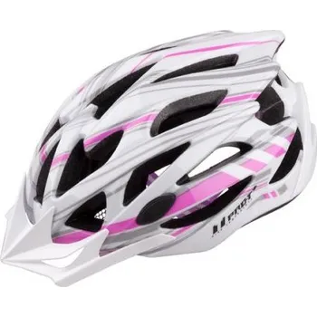 Cyklistická přilba Cyklo helma PRO-T Tarifa In mold bílo-růžovo-šedá, M 55-58