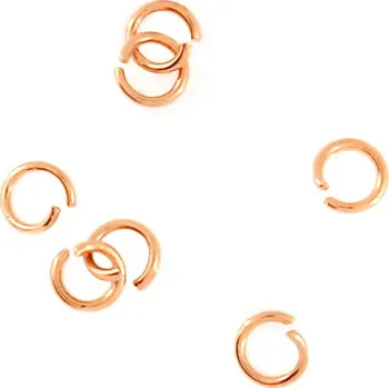 Materiál na výrobu šperku Ocelové kroužky 5mm Růžově zlaté - 1ks+B - 5 x 0,7 mm / 1Ks