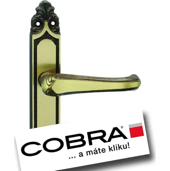 Dveřní kování Cobra Ikarus interiérové kování Provedení: pravá klika/koule - otvor pro FAB klíč PZ-RE, Povrch: bronz česaný - OFS, Rozteč: 90