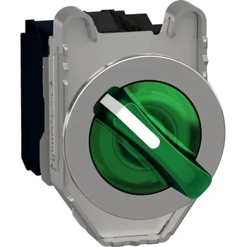 Elektroinstalační materiál SCHN XB4FK133M5 Ovládač otočný prosvětlený, Zelená, 3 pozice pevné, 230V, 1Z + 1V RP 1,5kč/ks