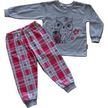 Chlapecké pyžamo Betty mode Pyžamo dívčí "Sovička" na šedé 134