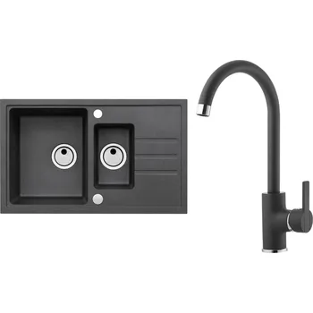 Granitový dřez Set Alveus (dřez Intermezzo 70 Black 91 + baterie Tonia Black 91) SETA382