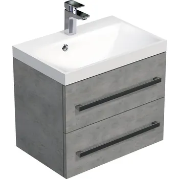 Koupelnový nábytek Koupelnová skříňka s umyvadlem SAT Cube Way 60x53x40 cm beton
