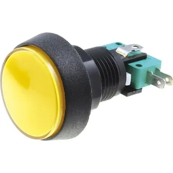 vypínač Tlačítko VAQ9 ON-(ON) 12VDC, Barva: žlutá