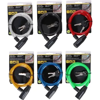 Zámek na kolo Zámek na kolo Dunlop 1,2x65 cm, různé barvy Vyber barvu :: Modrá