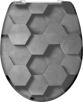 WC sedátko Schütte Grey Hexagons
