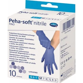 HARTMANN Peha-soft Fino nitrilové nepudrované modré 10 ks, S