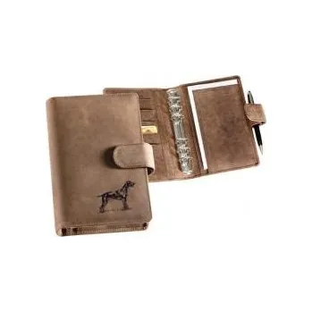 Kalendář E-myslivost Kožený myslivecký diář - motiv Lovecký pes