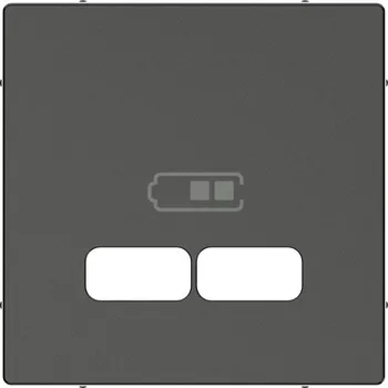 vypínač a zásuvka SCHN MTN4367-0414 Merten - Centrální deska pro 2xUSB, System M, Antracit