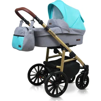 Kočárek Kombinovaný kočárek Raf-pol ASPERO ALU 2024 Silver Mint