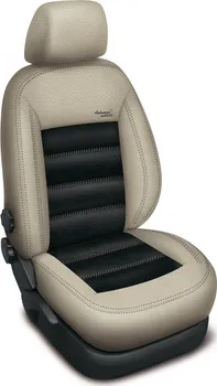 Potah sedadla AutoMega Autentic Leather Škoda Rapid bez zadní loketní opěrky béžové/černé