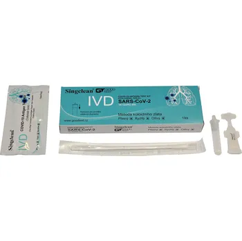 Diagnostický test SINGCLEAR COVID-19 TEST ze slin (metoda koloidního zlata)