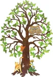 Amadea Závěsný dřevěný strom se sovami…