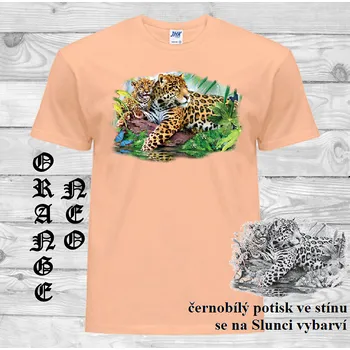 panske-bavlnene_tricko_uv_potisk_jaguari Barva: Orange neo - matně oranžová, velikost: XS